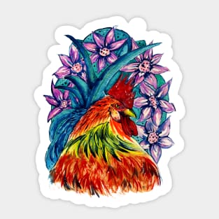 Year of the Rooster (Large, untiled design) Sticker